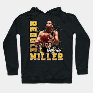 Reggie Miller Choke Sign Basketball Legend Signature 80S 90S Bootleg Rap Hoodie